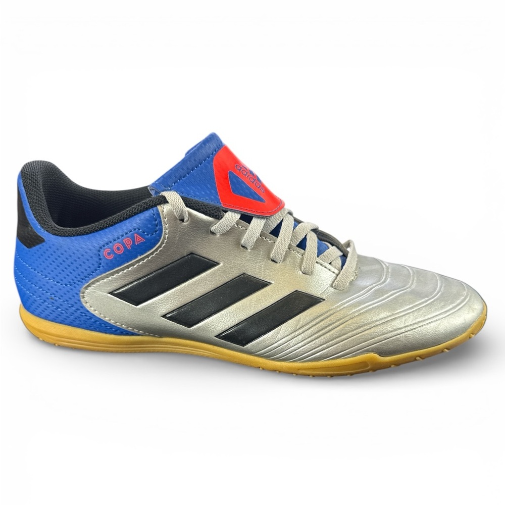 Adidas Men's Copa Tango 18.4 Indoor Turf Soccer Shoes Silver Metallic Size 7.5